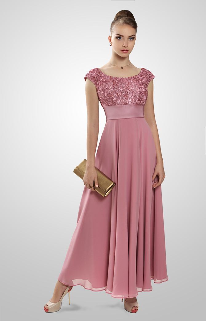 Платье розовое вечернее